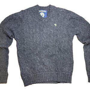 Vintage Abercrombie & Fitch Knit Sweater | Men’s | Charcoal Gray | Classic Logo